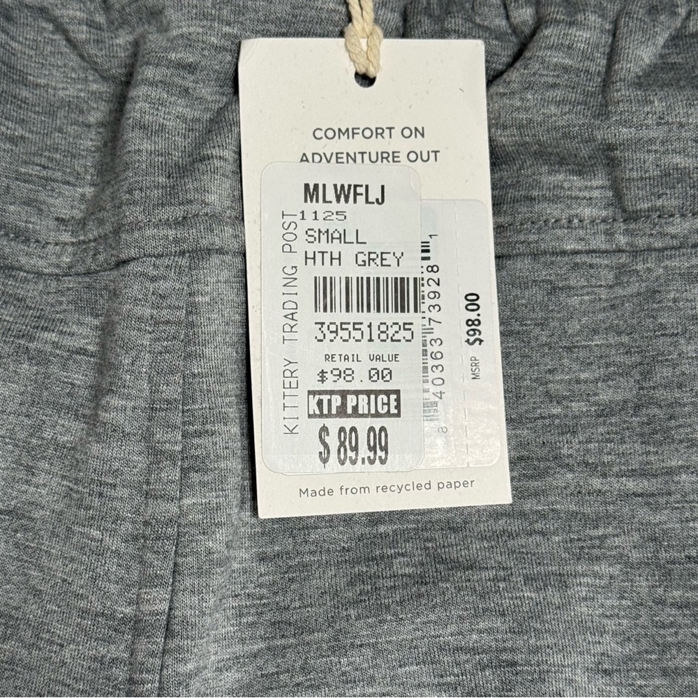Free Fly Men’s Bamboo Lightweight Fleece Jogger  – Heather Gray – Size Small - Picture 8 of 9